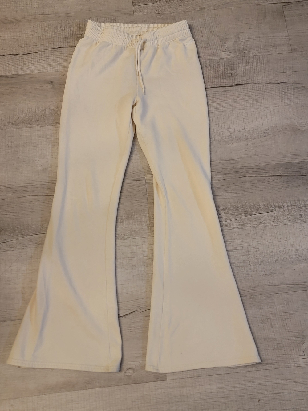 Hollister Cream Flared Knit Jeans